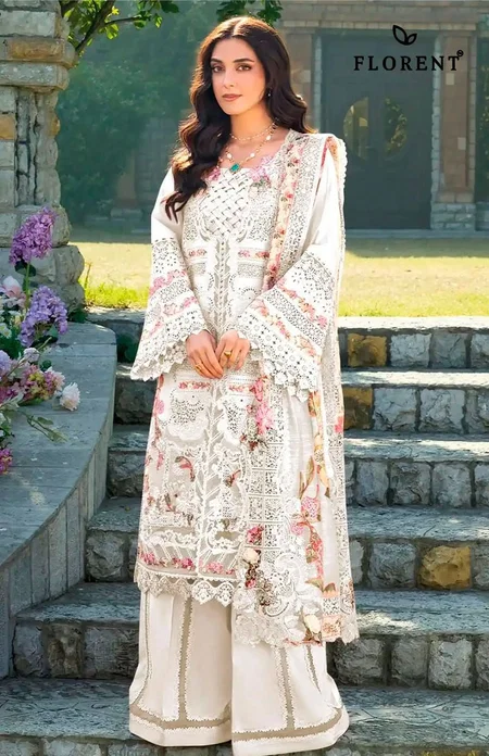 Florent 1096 A To D Cambric Cotton Embroidery Pakistani Salwar Suits